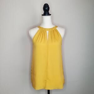 Le Gali Merita Yellow Halter Tank Top XS